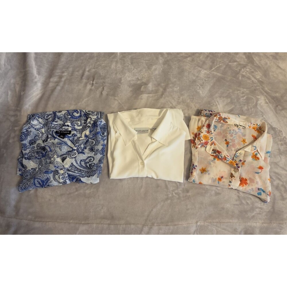 Lot of 3 Women's Sheer Tops, Size XL, Various Brands, See Description